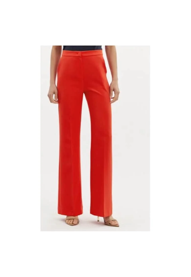 Pantaloni dama,  304139420, Poliester, Negru, Negru
