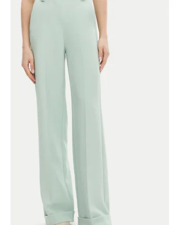 Pantaloni dama,  305406637, Poliester, Verde, Verde