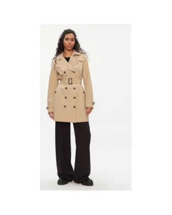 Trench dama,  303902612, Poliester, Bej, Bej