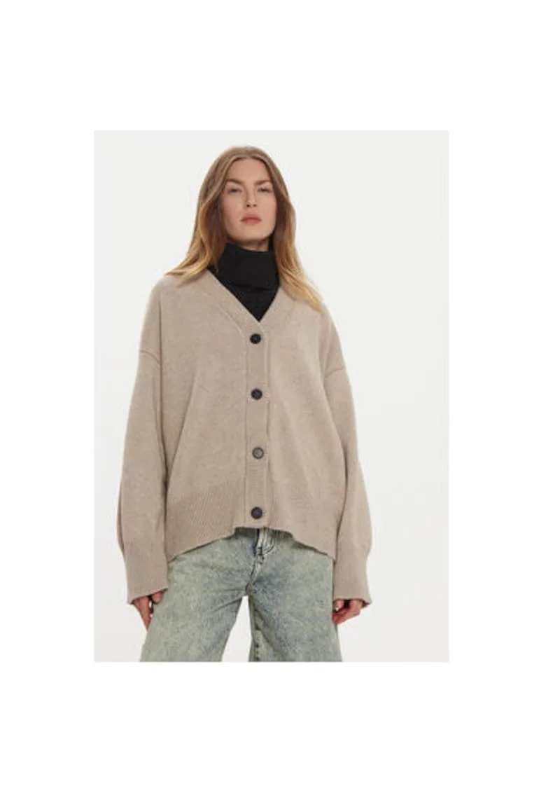 Cardigan dama,  304948886, Viscoza/Poliamida/Lana, One Size INTL, Maro