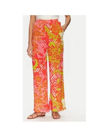 Pantaloni dama,  305244949, Viscoza, Portocaliu, Portocaliu