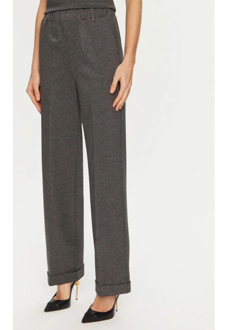 Pantaloni dama,  304904967, Viscoza/Poliamida, Gri, Gri