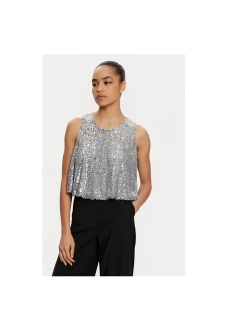 Bluza dama,  305038517, Poliester, Argintiu, Argintiu