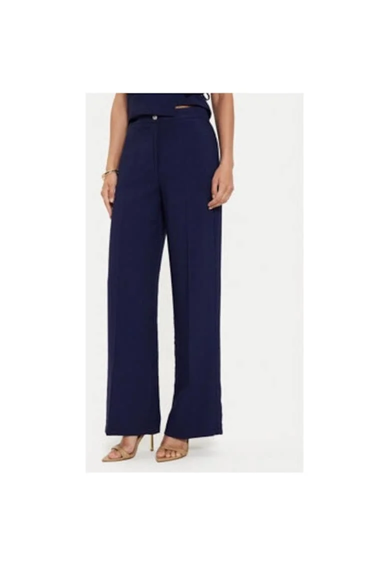 Pantaloni dama,  304573910, Viscoza, Albastru, Albastru