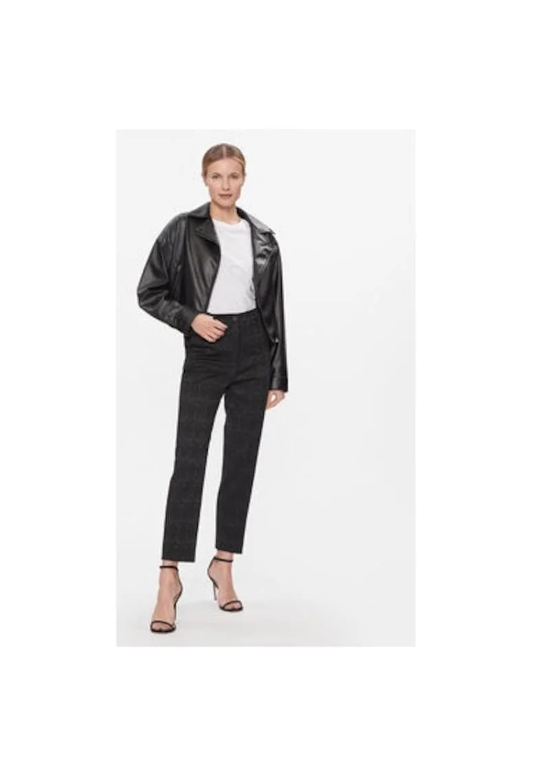 Pantaloni dama,  303931520, Poliester/Bumbac, Negru, Negru