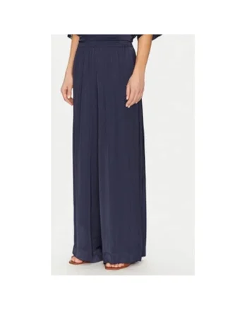 Pantaloni dama,  305389268, Viscoza, Albastru, Albastru