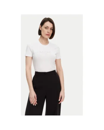 Tricou dama,  305170927, Modal/Bumbac/Elastan, Alb, Alb