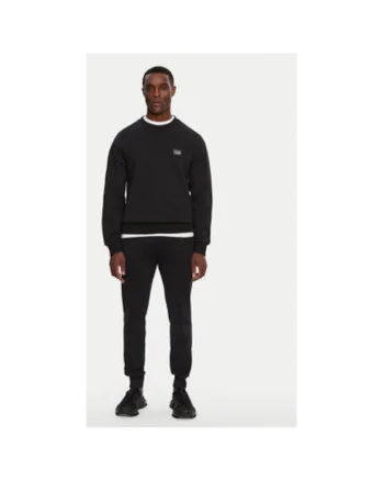 Bluza Barbati,  305314857, Bumbac, Elastan, Negru, Negru