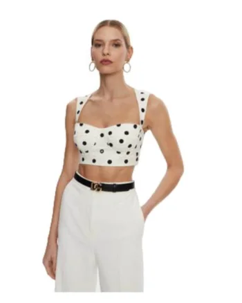 Top dama F7AA7T FSFNM,  Bumbac/Elastan, Alb