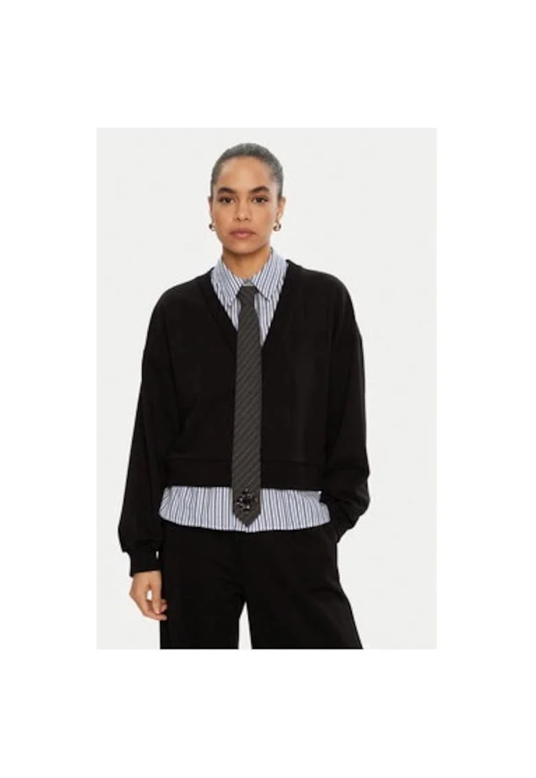 Bluza dama,  305013323, Bumbac/Poliester, Negru, Negru