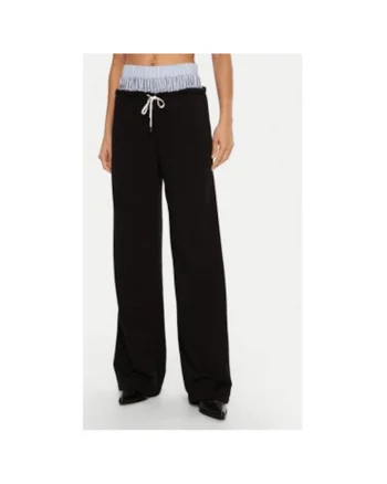 Pantaloni dama,  305013330, Bumbac/Poliester, Negru, Negru
