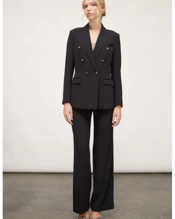 Pantaloni vaporosi cu croiala ampla, Negru