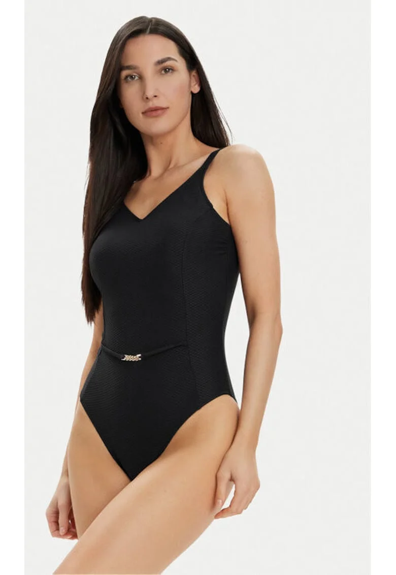 Costum de baie dama,  303690328, Poliamida, Negru, Negru