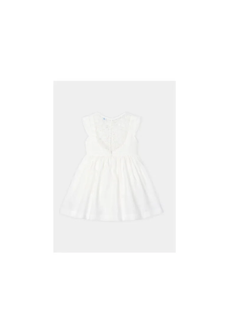 Rochie fete,  304013577, Viscoza/Poliester, Alb, Alb