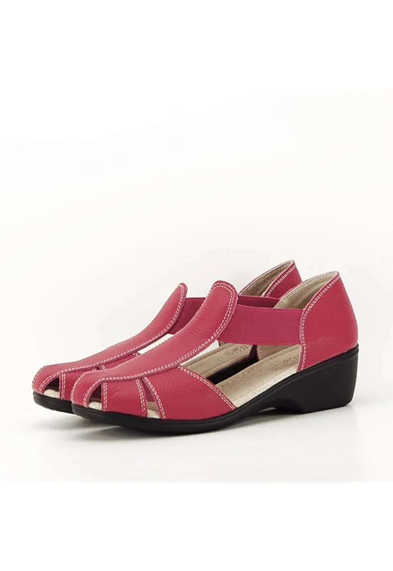 Sandale rosii din piele naturala Calypso 127 5568, Rosu