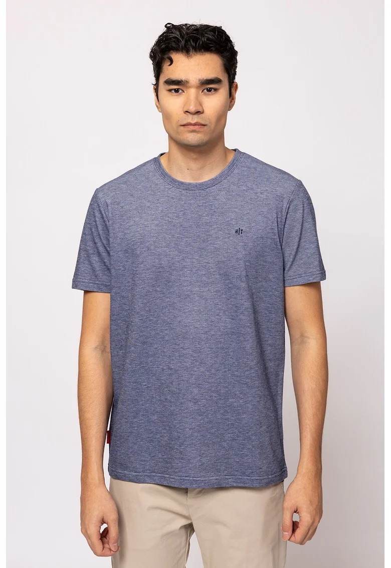 Tricou din bumbac regular fit Mivana, Albastru prafuit