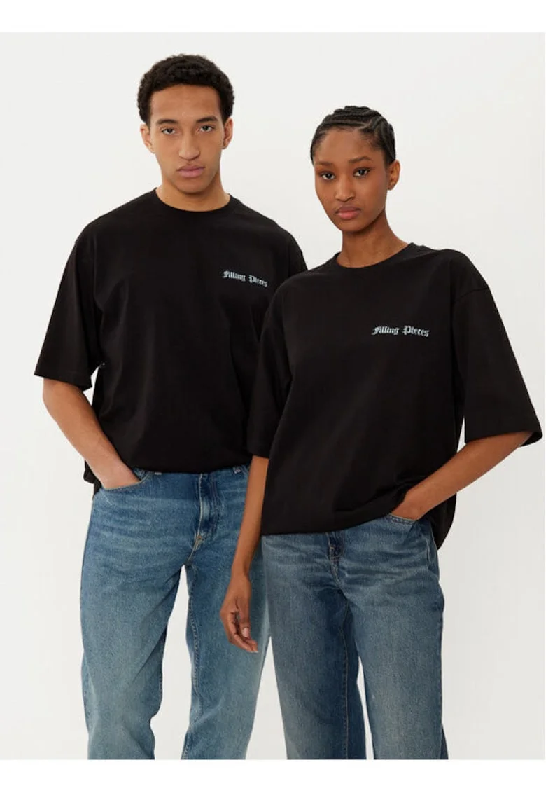 Tricou unisex,  305038609, Bumbac organic, Negru, Negru