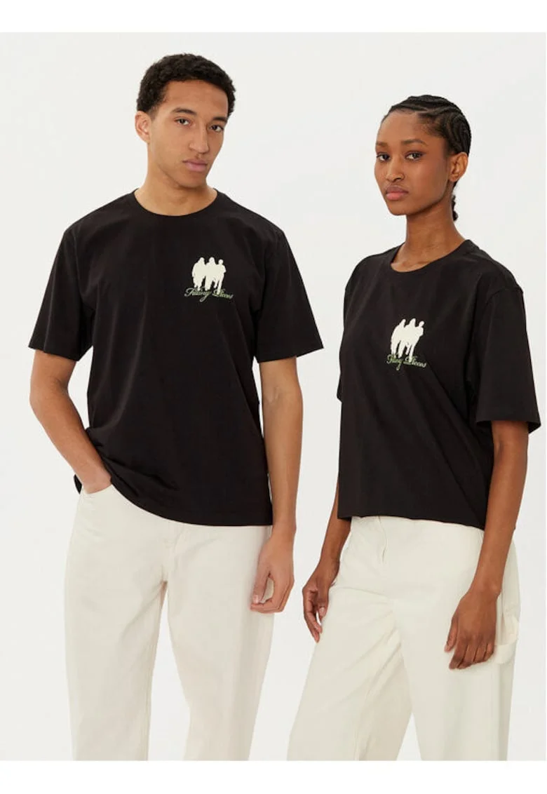 Tricou unisex,  305038708, Bumbac organic, Negru, Negru