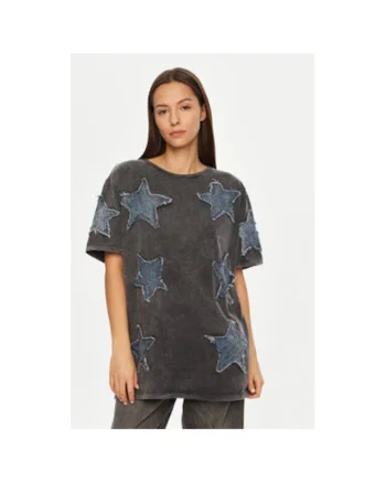 Tricou dama,  304604331, Bumbac, Gri, Gri