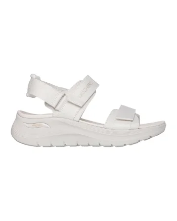 Sandale cu velcro, Alb murdar