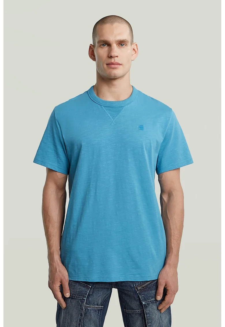 Tricou lejer din bumbac organic, Albastru pastel