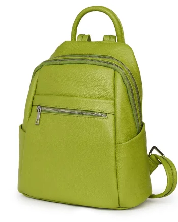 Rucsac dama din piele Jonathan verde deschis