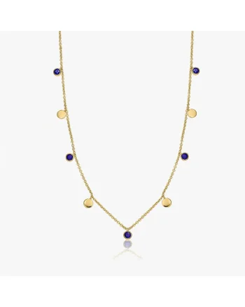 Colier din argint Golden Noora - Lapis Lazuli