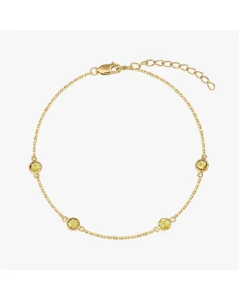 Bratara din argint Birthstone Golden November - Citrin
