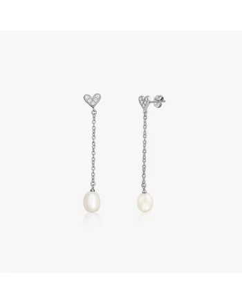 Cercei din argint Never Let You Go - Perle Naturale