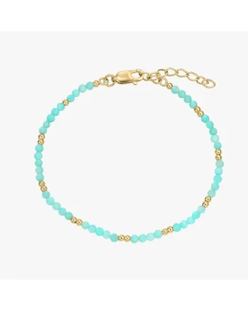 Bratara din argint Golden SummerScape - Amazonit