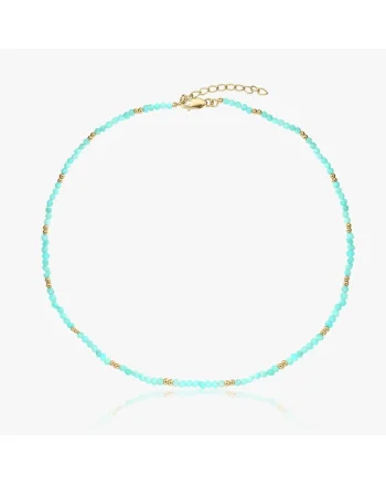 Colier din argint Golden SummerScape - Amazonit