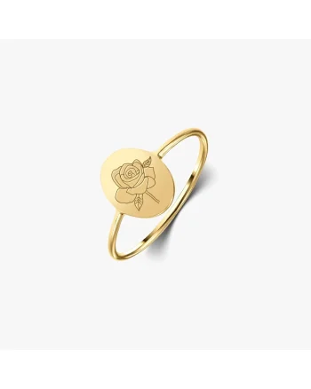 Inel din argint Birth Flower Golden - June Rose