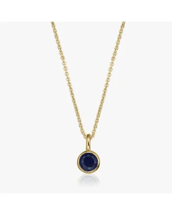 Colier din argint Birthstone Golden September - Safir