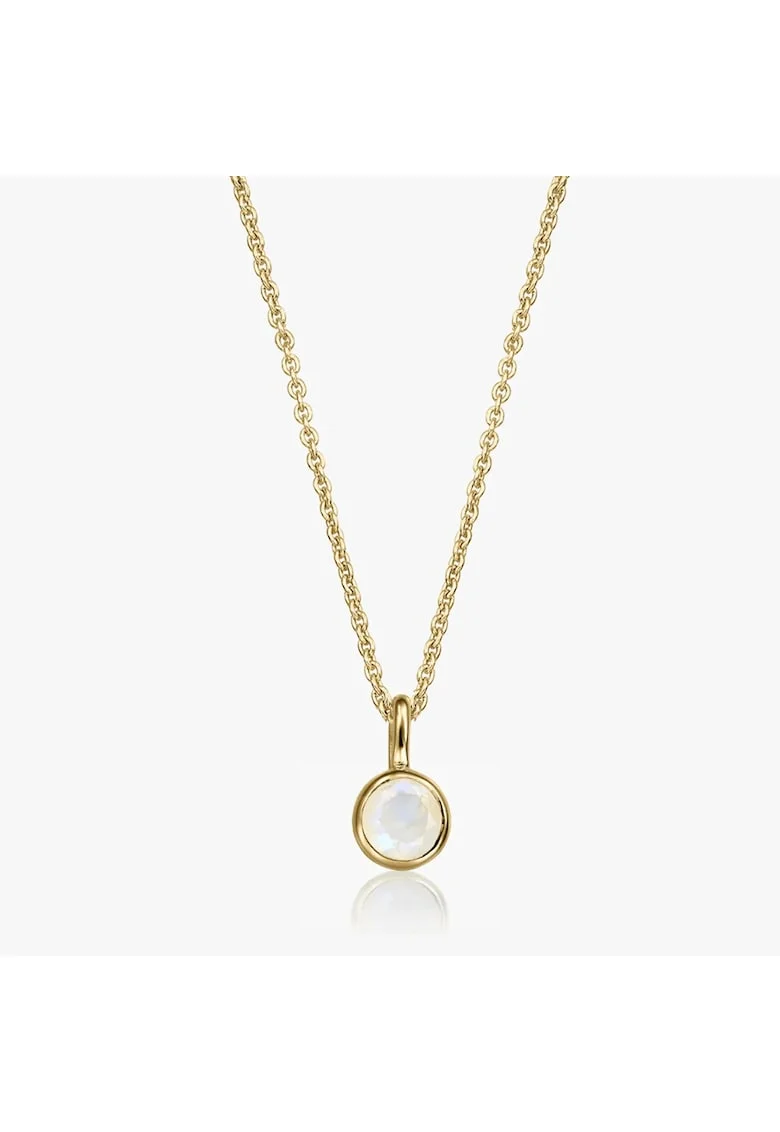 Colier din argint Birthstone Golden June - Piatra Lunii