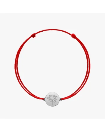 Bratara snur din argint Birth Flower - July Lotus