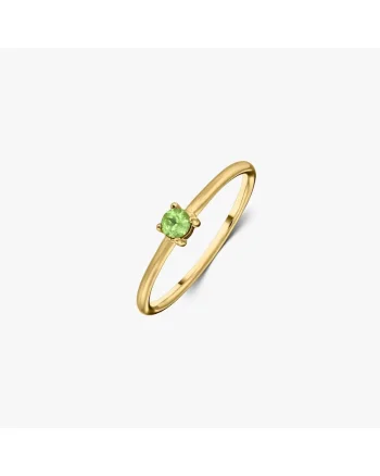 Inel din argint Birthstone Golden August - Peridot