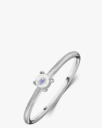 Inel din argint Birthstone June - Piatra Lunii