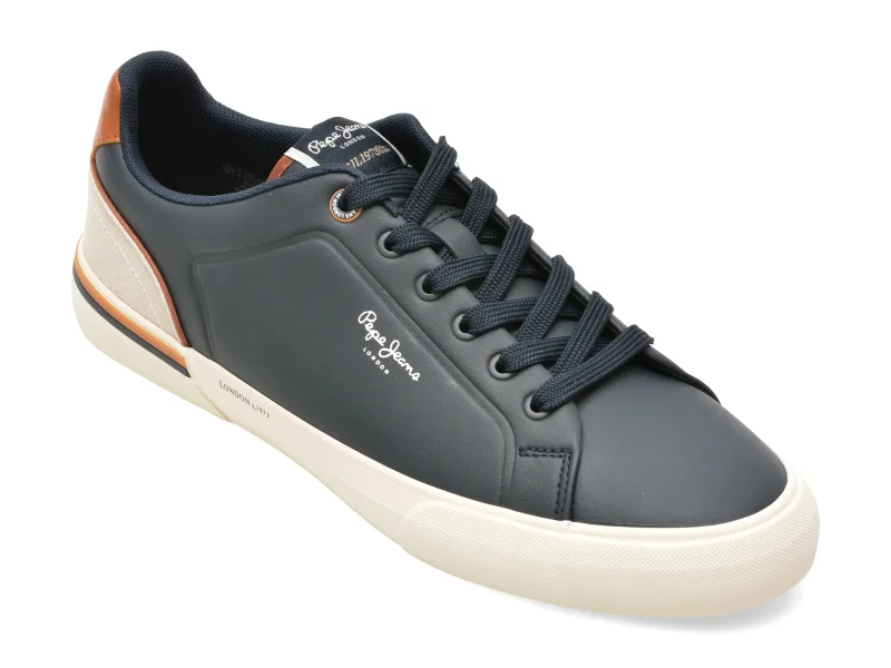 Pantofi sport PEPE JEANS bleumarin, MS30011, din piele ecologica