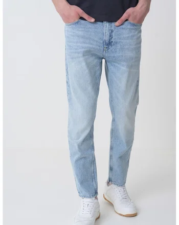 Blugi crop cu croiala dreapta