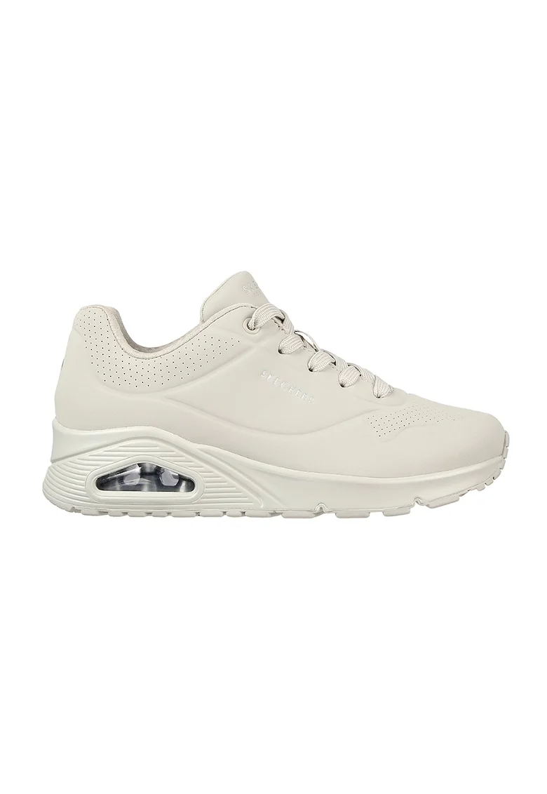 Pantofi sport de piele ecologica Uno Stand On Air, Alb fildes