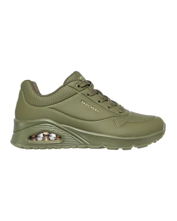 Pantofi sport de piele ecologica Uno Stand On Air, Verde aquamarin