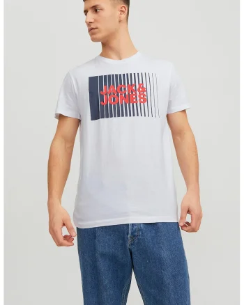 Tricou din bumbac organic Corp, Rosu/Alb/Bleumarin