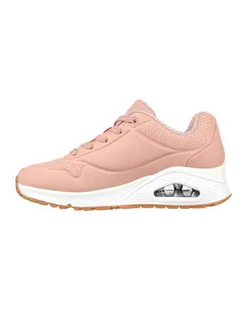 Pantofi sport de piele ecologica Uno Stand On Air, Roz prafuit