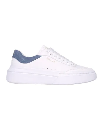 Pantofi sport din piele ecologica Cordova, Alb/Albastru