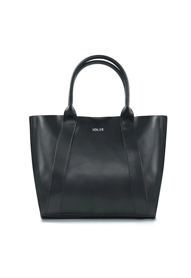 Geanta dama shopper piele naturala  FL30 Serena, cu cu, Negru