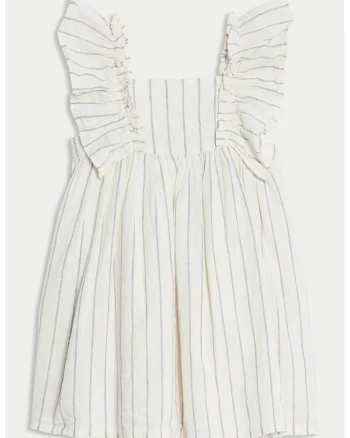 Rochie din amestec de in, Crem