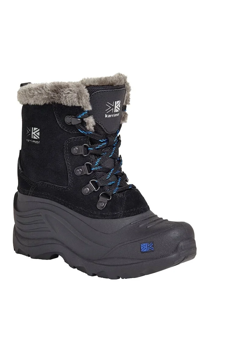 Ghete copii  Snowfur, negru, piele intoarsa, lana, Negru