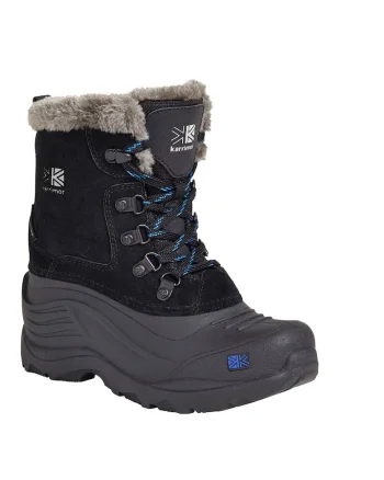 Ghete copii  Snowfur, negru, piele intoarsa, lana, Negru