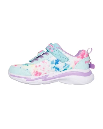 Pantofi sport din material textil cu aspect stralucitor Snuggle Sneaks, Alb/Roz/Albastru deschis