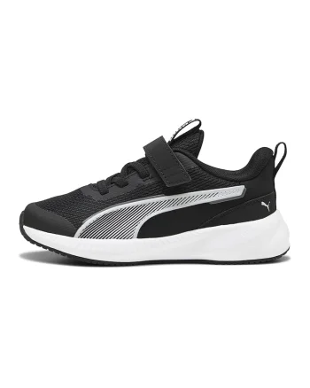 Pantofi sport Flyer 3 de plasa cu sireturi elastice, Negru